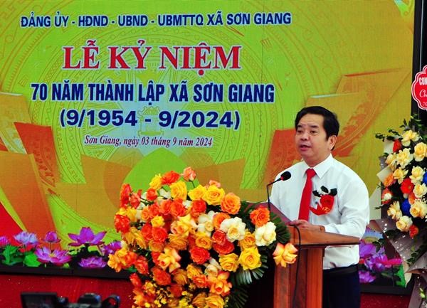 Xã Sơn Giang tổ chức lễ kỷ niệm 70 năm ngày thành lập